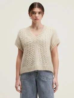 Truien|Bellerose Abevy Mouwloze Trui Sable