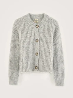 Truien|Bellerose Adyka V-hals Cardigan Light grey