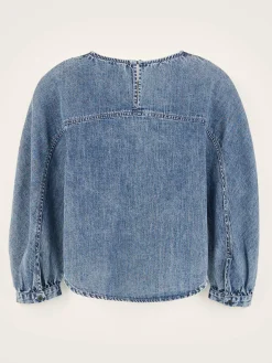 Blouses & Hemden|Bellerose Agar Denim Blouse Light blue stone