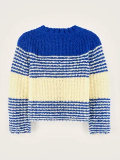 Truien|Bellerose Agond Ronde Hals Trui Butter / Lazuli