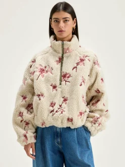 Bekijk Alles|Sweatshirts|Bellerose Alixe Teddy Sweatshirt Ecru