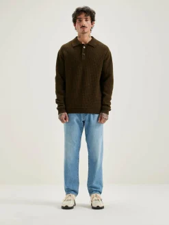 Bekijk Alles|Truien|Bellerose Allos Polo-style Trui Olive