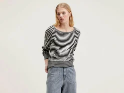 Truien|Bellerose Aloty Gestreepte Cardigan