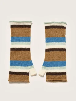 Bekijk Alles|Handschoenen|Bellerose Amain Vingerloze Handschoenen Ocean / Off white / Tan