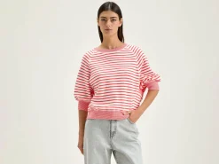 Truien|Bellerose Anglet Ronde-hals Trui Corail / Vintage white