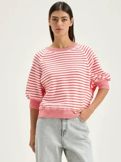 Truien|Bellerose Anglet Ronde-hals Trui Corail / Vintage white