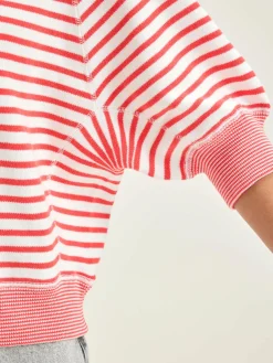 Truien|Bellerose Anglet Ronde-hals Trui Corail / Vintage white