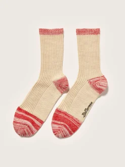 Sokken|Bekijk Alles|Bellerose Baudy Sokken Beige mélangé / Sanguine