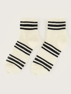 Bekijk Alles|Sokken|Bellerose Bitia Enkel Sokken Natural / Navy