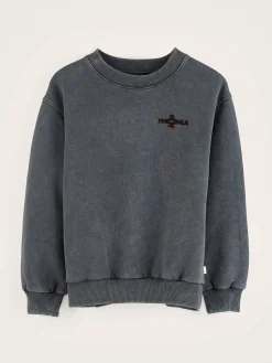 Sweatshirts|Bellerose Chami Ronde Hals Sweatshirt Black sand