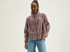 Bekijk Alles|Blouses & Hemden|Bellerose Claudia Geruite Blouse Copper / Light rose