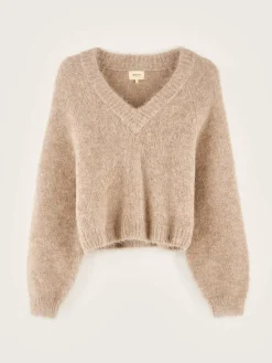 Bekijk Alles|Truien|Bellerose Daruz Cropped Trui Beige mélangé