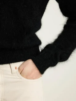 Truien|Bellerose Datti Angora-mix Trui Off black