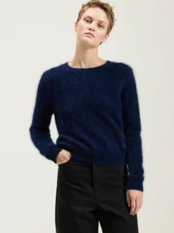Truien|Bellerose Datti Angora-mix Trui Navy