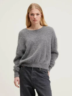 Bekijk Alles|Truien|Bellerose Datus Angora-mix Trui Mid grey