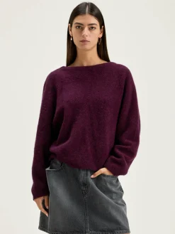 Bekijk Alles|Truien|Bellerose Deros Ronde Hals Trui Wine