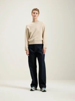 Bekijk Alles|Truien|Bellerose Deros Ronde Hals Trui Cream