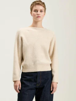 Bekijk Alles|Truien|Bellerose Deros Ronde Hals Trui Cream