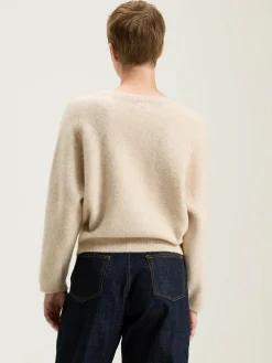 Bekijk Alles|Truien|Bellerose Deros Ronde Hals Trui Cream