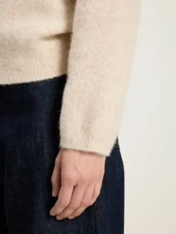 Bekijk Alles|Truien|Bellerose Deros Ronde Hals Trui Cream