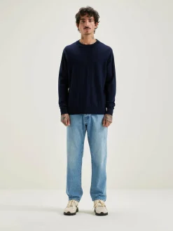 Bekijk Alles|Truien|Bellerose Dilliv Ronde Hals Trui Navy