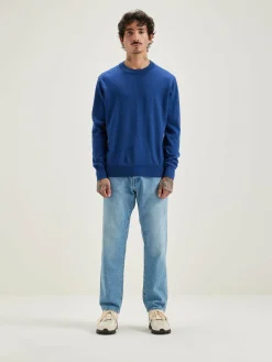 Bekijk Alles|Truien|Bellerose Dilliv Ronde Hals Trui Blue mix