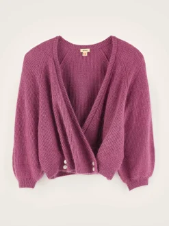 Truien|Bellerose Dioph V-hals Wikkelcardigan Lychee