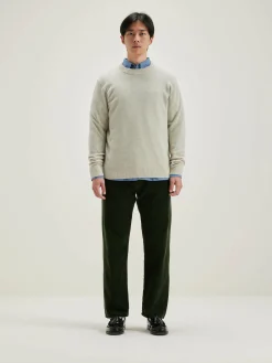 Bekijk Alles|Truien|Bellerose Donoon Ronde Hals Trui Oyster