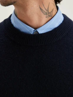 Bekijk Alles|Truien|Bellerose Donoon Ronde Hals Trui Navy