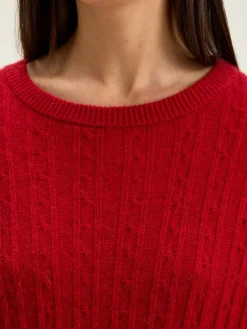 Truien|Bellerose Dukas Cropped Trui Ecarlate