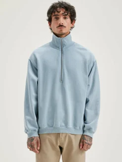 Bekijk Alles|Sweatshirts|Bellerose Fabro Sweatshirt Met Rits Chambray