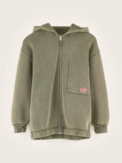 Sweatshirts|Bellerose Farino Hoodie Met Ritssluiting Moss