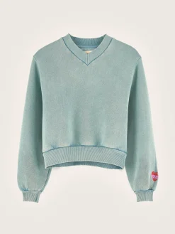Sweatshirts|Bellerose Febie V-hals Sweatshirt Hydro
