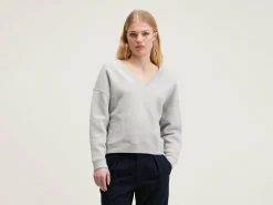 Sweatshirts|Bellerose Fellow V-hals Sweatshirt Heather grey