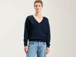 Sweatshirts|Bellerose Fellow V-hals Sweatshirt Navy