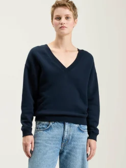 Sweatshirts|Bellerose Fellow V-hals Sweatshirt Navy