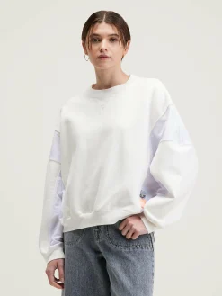 Sweatshirts|Bellerose Flips Ronde Hals Sweatshirt Vintage white