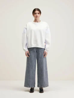 Sweatshirts|Bellerose Flips Ronde Hals Sweatshirt Vintage white