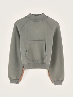 Sweatshirts|Bellerose Flores Comfortabel Sweatshirt Black sand