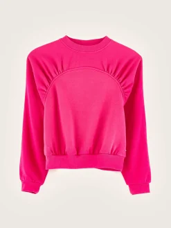 Sweatshirts|Bellerose Floris Ronde Hals Sweatshirt Fushia