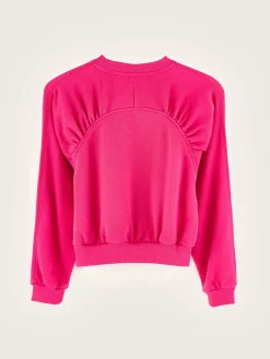 Sweatshirts|Bellerose Floris Ronde Hals Sweatshirt Fushia