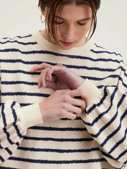 T-Shirts|Bellerose Franco Pofmouwen T-shirt Antique white