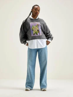 T-Shirts|Bellerose Franco Pofmouwen T-shirt Black beauty