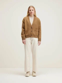 Bekijk Alles|Truien|Bellerose Gaddin Boxy Cardigan Tan
