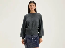 Truien|Bellerose Ganto Ronde Hals Trui Mid grey