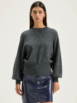 Truien|Bellerose Ganto Ronde Hals Trui Mid grey