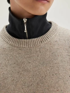 Bekijk Alles|Truien|Bellerose Gatem Ronde Hals Trui Oatmeal