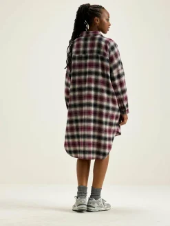 Jurken|Bellerose Genk Hemdjurk Antique white / Ebene / Wine