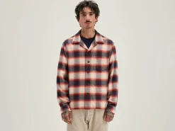 Bekijk Alles|Mantels & Jassen|Bellerose Goney Geruit Overhemd Blueberry / Hot sauce