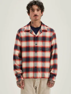 Bekijk Alles|Mantels & Jassen|Bellerose Goney Geruit Overhemd Blueberry / Hot sauce